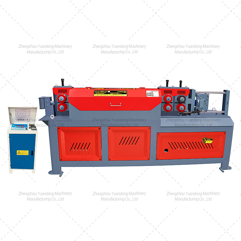 Large-scale zero-error steel bar straightening machine