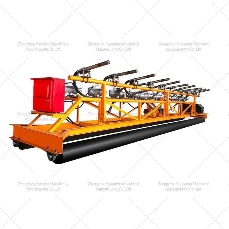 Two-roller shaft vibration-discharging integrated concrete paver