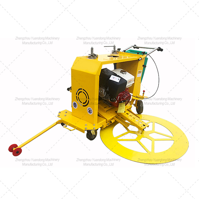 Gasoline manhole cover rounding machine