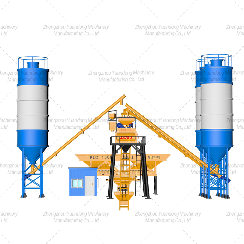 HZS35 (750+2 silos) concrete mixing plant