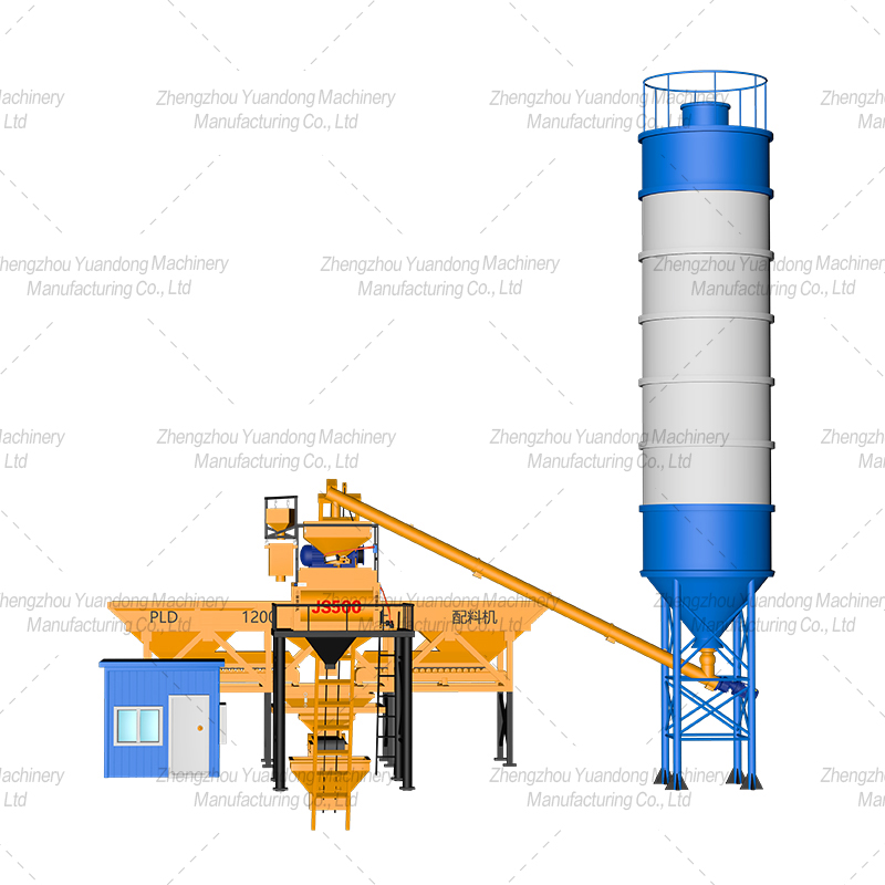 HZS25 (500+3 warehouse) concrete mixing plant