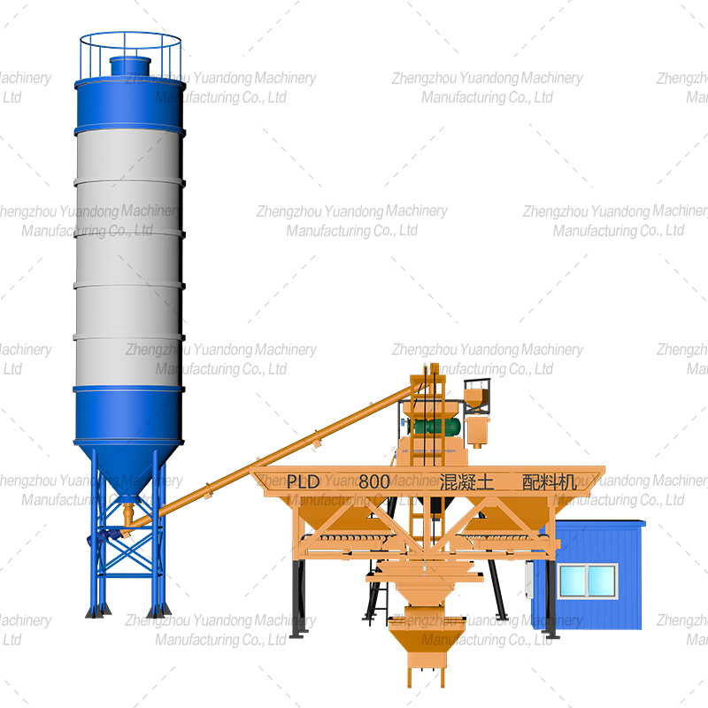 HZS25 (500+2 silos) concrete mixing plant