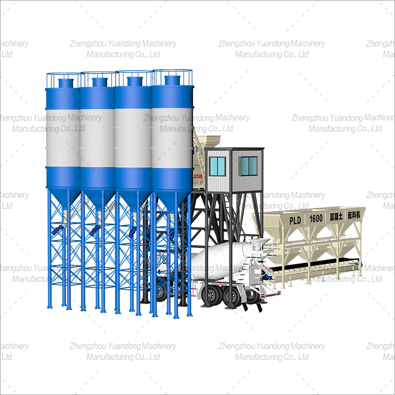 HZS75 (1000+3 silos) concrete mixing plant(圖4)