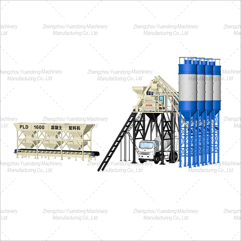 HZS75 (1000+3 silos) concrete mixing plant(圖3)