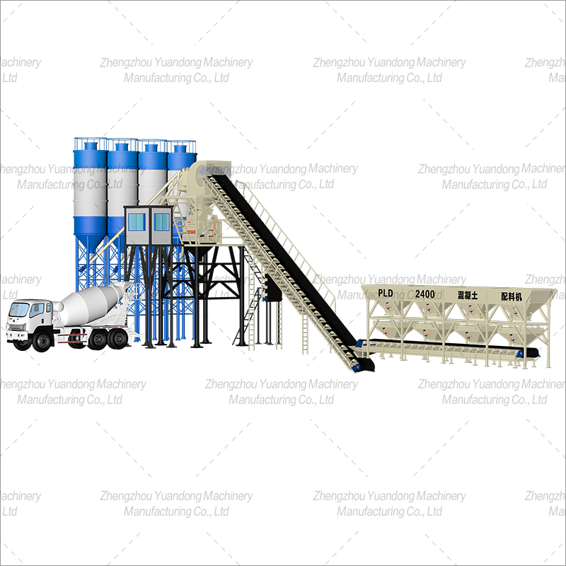 HZS90 (1500+4 silos) concrete mixing plant(圖1)