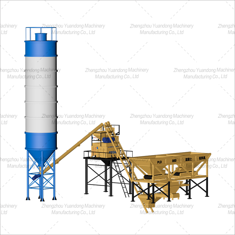 HZS-25 (500+2 silos) simple concrete mixing plant(圖2)