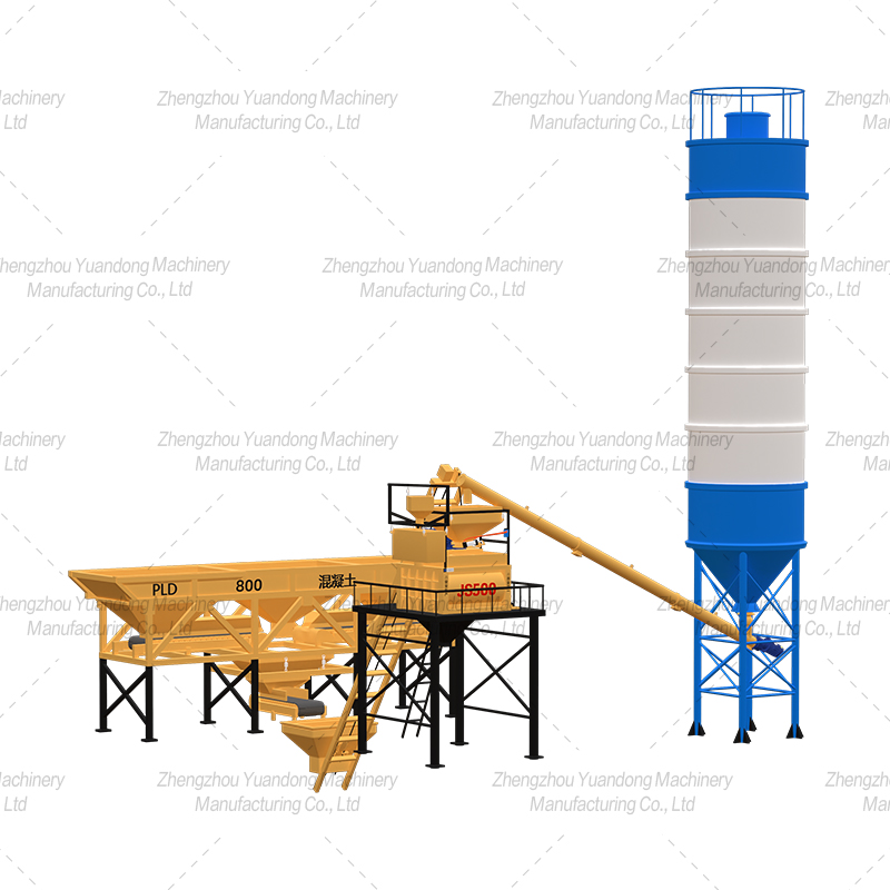 HZS-25 (500+3 silos) simple concrete mixing plant(圖1)