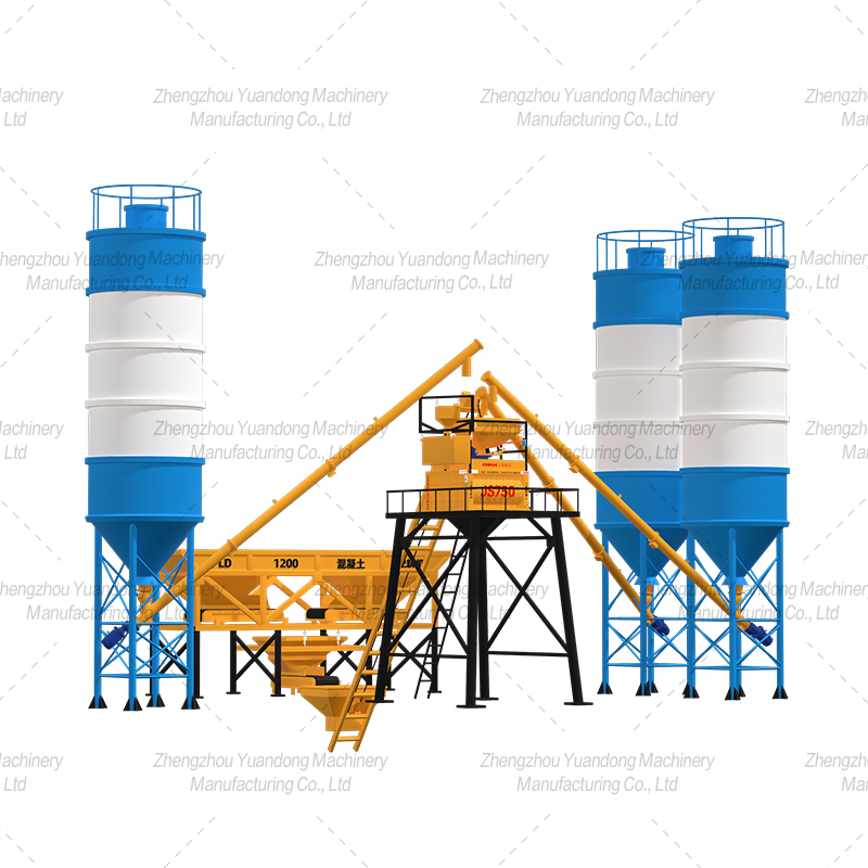 HZS-35 (750+2 silos) simple concrete mixing plant(圖1)