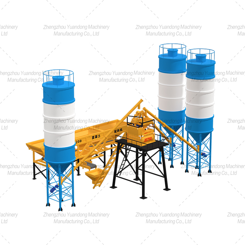 HZS-35 (750+3 silos) simple concrete mixing plant(圖4)