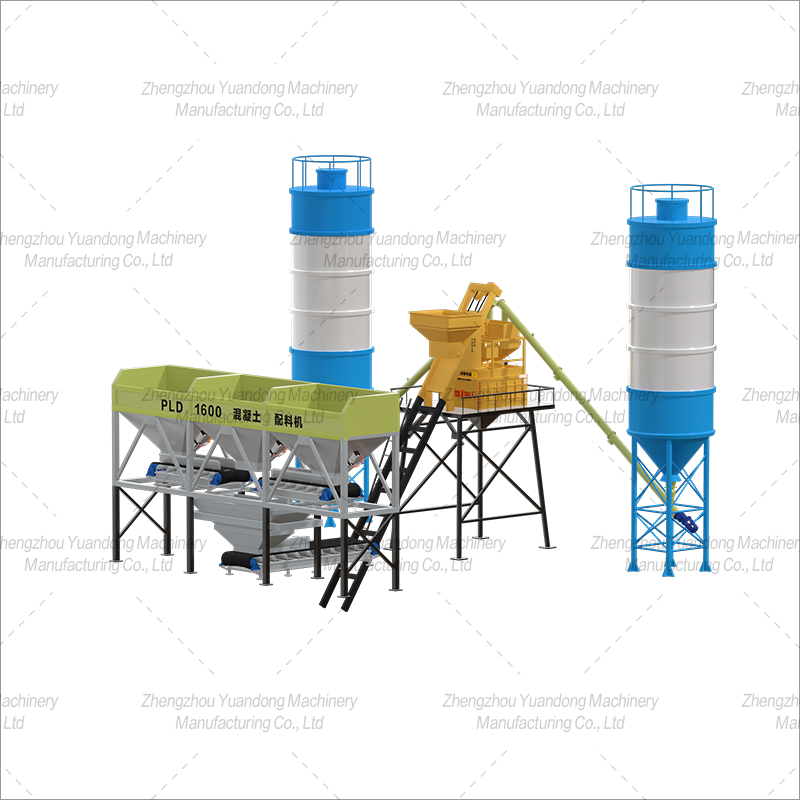 HZS-50 (1000+3 silos) simple concrete mixing plant(圖1)