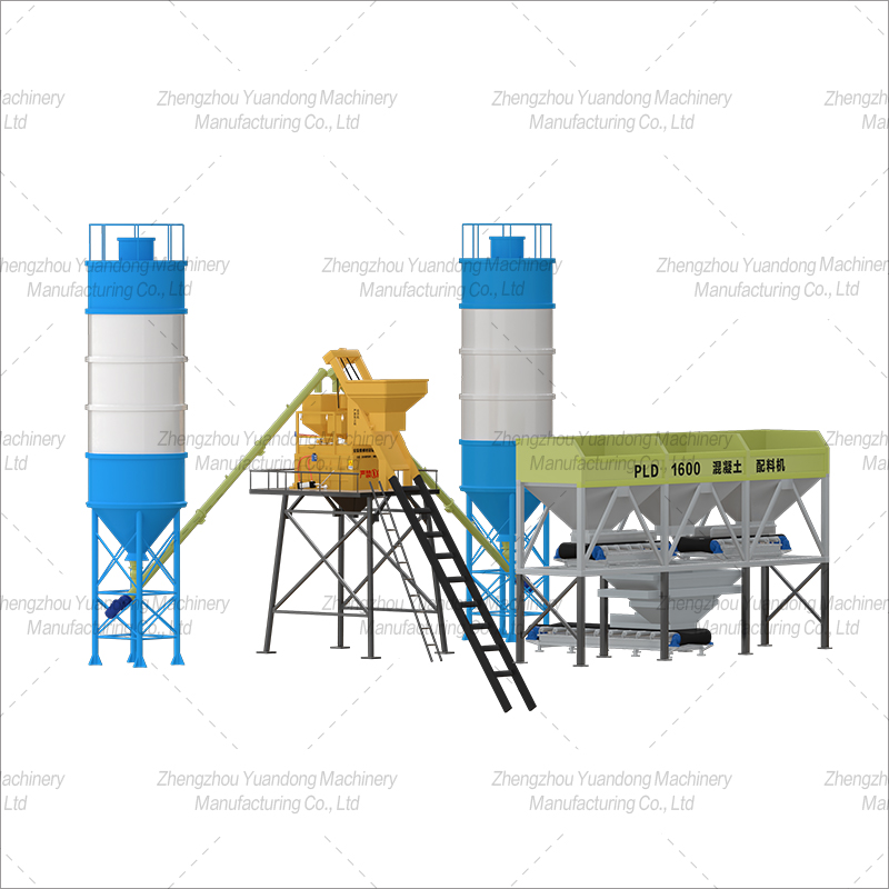 HZS-50 (1000+3 silos) simple concrete mixing plant(圖2)