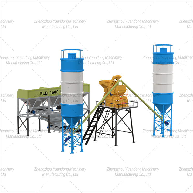 HZS-50 (1000+3 silos) simple concrete mixing plant(圖4)