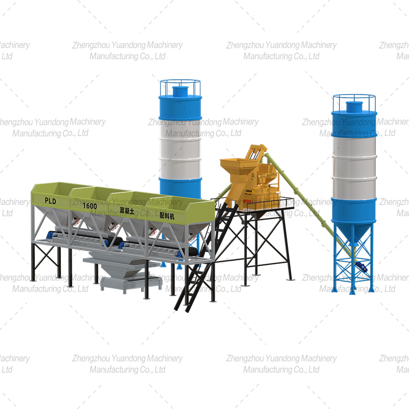 HZS-50 (1000+4 silos) simple concrete mixing plant(圖1)