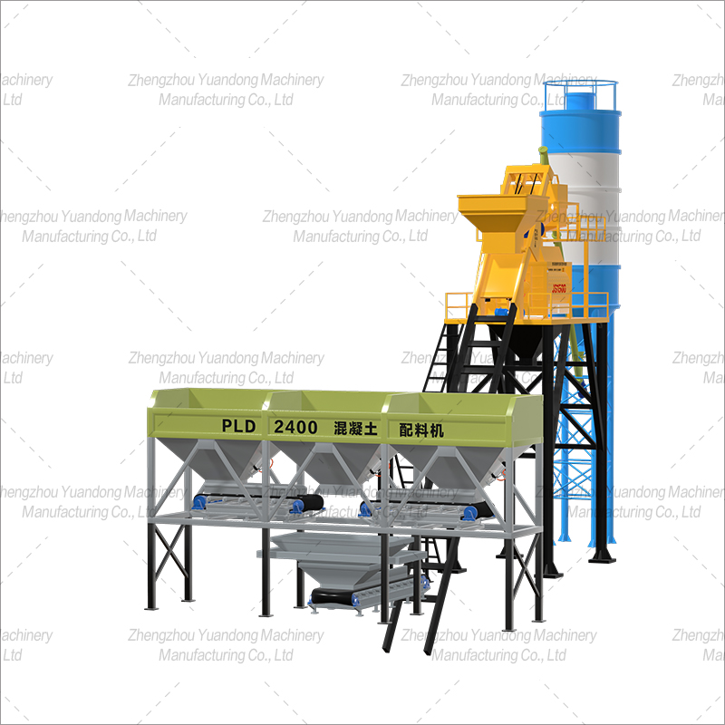 HZS-75 (1500+3 silos) simple concrete mixing plant(圖2)