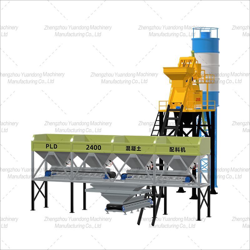 HZS-75(1500+4 silos) simple concrete mixing plant(圖2)