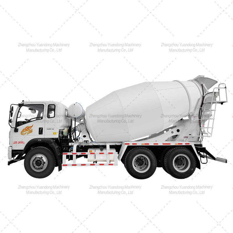 10-16 square meter large volume concrete mixing tank truck